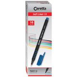 Kitabevimden Caretta Softliner Keçeli Kalem 0.4 mm Siyah 10 Lu 55/01-10-Lı-Pkt - tek