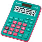 Kitabevimden Casio Hesap Makinesi Masaüstü 12 Hane Yeşil+Pembe MX-12B-GNRD - Renkli - tek