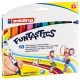 Kitabevimden Edding Keçeli Kalem Kalın Funtastıcs 10 Lu Set Renkli 10 Adet Yıkanabilir Kalem ED14K1099 - tek