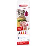 Kitabevimden Edding Kumaş Boyama Kalemi 2-3 mm Warm 5 Li 4500 / 5s - tek - Çok Renkli