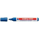 Kitabevimden Edding Tahta Kalemi Yuvarlak Uçlu 1.5-3mm Mavi 260 (10 Adet) - Çok Renkli - tek