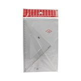 Kitabevimden Hatas Öğrenci Gönye Seti 45-60 Derece Plastik 32 cm 0808-10 Lu Paket-10-Lı-Pkt - Çok Renkli - tek