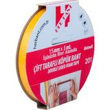 Kitabevimden Her Bant Çift Taraflı Köpük Bant Askılı 15X5 mt 2001 - Çok Renkli - tek