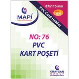 Kitabevimden Mapi Kart Poşeti Dikey Pvc No:76 87X115 Şeffaf (100 Lü) - Çok Renkli - tek