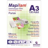 Kitabevimden Mapi Laminasyon Filmi Sıcak Parlak A3 125 Mıc 102 12 03 - tek - Beyaz