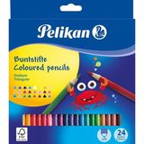 Kitabevimden Pelikan Kuru Boya Kalemi Üçgen 24 Lü 700122 - Çok Renkli - tek