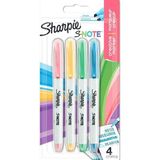 Kitabevimden Sharpie Fosforlu Kalem Snote Çok Işlevli Kesik Uç 4 Lü Blister - 0 - Siyah - tek