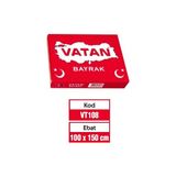 Kitabevimden Vatan Türk Bayrağı Polyester 100X150 VT108 - Çok Renkli - tek