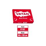 Kitabevimden Vatan Türk Bayrağı Polyester 80X120 VT107 - Çok Renkli - tek