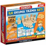 Kitap Adeda Yayıncılık İlk Okuma Yazma Seti 10 Kitap ve 30 Parça Ahşap