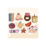 Kitap Mektup Mum Karışık Tasarımlı A5 Stickers Çıkartma