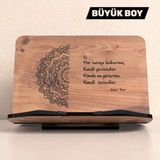 Kitap Okuma Standı Masaüstü Ahşap Rahle | Büyük Boy