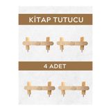 Kitap Tutucu 4 Adet ; ÇMD Tasarım KİTAPLIK- SALVİA , ROSA, FOGLİA Kitap Tutucu -4-