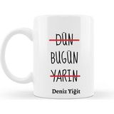 Kitaplı Hediye Anı Yaşa Tasarımlı Isme Özel Kupa - 200 ml - Beyaz