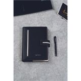 Kitaplı Hediye Kişiye Özel Premium Siyah Ajanda Organizer Kalem Seti