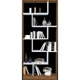 Kitaplık 17893 Labirent Torna Model1kalit Suntalem Raf Parlak Beyaz Ceviz El Yapı