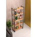 Kitaplık 5 Raflı Ceviz 180 Cm