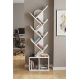 Kitaplık Modern Dekoratif Kitap Rafı Çok Katlı Kitap Standı Ofis Organizer Yaprak 7062 Ttaverten