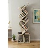Kitaplık Modern Dekoratif Kitap Rafı Çok Katlı Kitap Standı Ofis Organizer Yaprak
