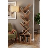 Kitaplık Modern Dekoratif Kitap Rafı Çok Katlı Kitap Standı Salon Ofis Organizer Yaprak 7061 Atlantk