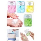 Kitchen Beauty 1 Kutu 100 Yaprak Eriyen Mini Kokulu Kağıt Sabun Öğrenci Çocuk Okul Dezenfektan El Sabunu