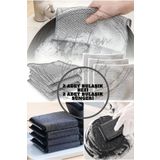 Kitchen Beauty 2 Adet Sihirli Inox Paslanmaz Telli Bulaşık Süngeri Ve 2 Adet Tel Bulaşık Bezi Çift Kat