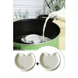Kitchen Beauty 2 Adet Süt Taşırmaz Milk Saver Doğal Seramik Porselen Süt Taşma Koruyucu Kaynama Uyarıcı Süt Taşı