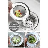 Kitchen Beauty 2 Adet Tüm Lavabolara Uygun Paslanmaz Çelik Lavabo Süzgeci 7,5 Cm Evye Süzgeç