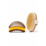 Kitchen Beauty 2'li Set Lenf Drenaj Yüz Fırçası Ve Doğal At Kılı Selülit Kuru Fırça Çatlak Batık Tüy Giderici