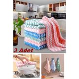 Kitchen Beauty ( 3 Adet ) Mikrofiber Yumuşak Dokulu Temizlik Bezi 30*30 Cm Mutfak Bezi Leke Tutmaz Koku Yapmaz