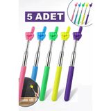 Kitchen Beauty 5 Adet Portatif Uzayabilen Sevimli Parmak Öğretmen İşaret Tahta Çubuğu Teleskopik Çubuk 20cm 67cm