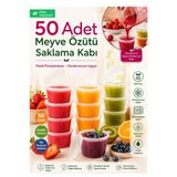 Kitchen Beauty 50 Adet Kapaklı Meyve Özütü Saklama Kabı Sızdırmaz 120 ml Mini Saklama Kabı