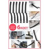 Kitchen Beauty 6 ADET Çok Amaçlı Multi İnce Temizlik Fırçası Derz Arası Banyo Mutfak Lavabo Detay Temizleme Fırçası