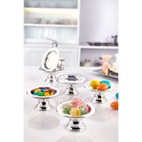 Kitchen Beauty 6'lı Akrilik Dekoratif Gümüş Kaplama 6'lı Makaronluk Kahve Yanı Sorelis Sunumluk Lokumluk Çerezlik