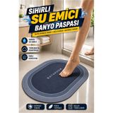 Kitchen Beauty Diatomit 3,5 Mm 40x60 Oval Süper Su Emici Banyo Paspası Diyatom Abdest Paspası Kaymaz Taban