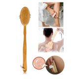 Kitchen Beauty Doğal At Kılı Selülit Fırçası Ahşap Saplı Uzun At Kılı