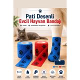 Kitchen Beauty Esnek ve Suya Dayanıklı Pati Desenli Evcil Hayvan Bandajı Kendinden Yapışkanlı Ayak Koruyucu Bandaj Ayakkabısı