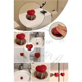 Kitchen Beauty Kalp Tasarımlı Klozet Basma Butonu Hijyenik Kalp Klozet Kapağı Kulpu