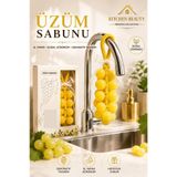 Kitchen Beauty Limon Kokulu Üzüm Şekilli Dekoratif Sabun | Doğal İçerikli Kokulu Askılı Sabun Salkım Askılı Sabun (Kurdelalı)