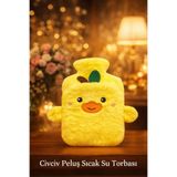 Kitchen Beauty Peluş Kılıflı Civciv Emojili Sıcak Su Torbası Cepli El Geçmeli Sıcak Su Torbası El Isıtıcı