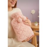 Kitchen Beauty Peluş Kılıflı Ponponlu Çıkarılabilir Sıcak Su Torbası 2 Litre El Isıtıcı