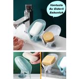 Kitchen Beauty Pratik Vantuzlu Su Giderli Sabunluk | Vantuzlu Su Tutmaz Katı Sabunluk