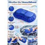Kitchen Beauty Premium Mikrofiber Oto Yıkama & Cila Sünger Eldiveni – Çizmez, İz Bırakmaz Araç Temizlik Bezi
