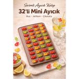 Kitchen Beauty Silikon 36'lı Ayıcık Şeklinde Buz ve Jelibon Kalıbı | 36'lı Sevimli Ayı Şekilli Buz Kalıbı