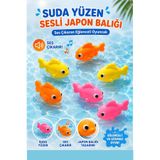 Kitchen Beauty Suda Yüzen Ses Çıkaran Vinil Japon Balığı Banyo Oyuncağı Bebek Çocuk Banyo Ve Havuz Oyuncak