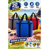 Kitchen Beauty Termal Kamp ve Piknik Yemek Taşıma Çantası, Soğutucu Buzluk Çanta 20 Lt. Termos Çanta Mavi