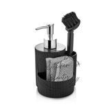 Kitchen Beauty Tezgah Üstü Mutfak Banyo Sıvı Sabunluk Takımı Süngerli Fırçalı Mutfak Sabunluk Seti