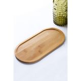Kitchen Bölmesiz Bambu Yağdanlık Altlığı & Sunumluk Ahşap