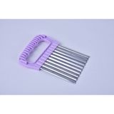 Kitchen Chef Cips Patates Doğrayıcı Şekilli Sebze ve Meyve Dilimleyici Chips Chopper - Lila