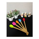 Kitchen Crazy Bambu Saplı 5 Parça Mini Silikon Spatula Kaşık Fırça Seti